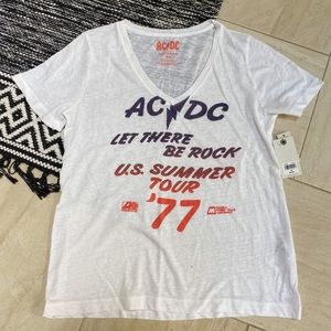 Lucky Brand AC/DC t shirt medium white band tee